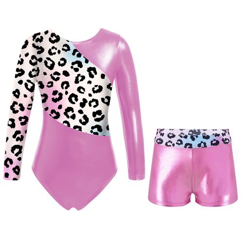 Ensemble De Brevde Ballet Pour Enfant Fille,Leggings À Manches Sulf,Imprimé,Pantalon D'athlétisme,Combinaison
