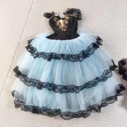 Longue Jupe Tutu Romantique De Ballet Professionnel,Noir,Rouge,Robe D'espagne Pour Adultes Et Enfants
