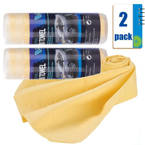 Serviette de toilette de qualité supérieure pour le séchage de tous les aliments,serviette de chamois pour gril,super absorbante,accessoires de voiture et de livres,2 pièces