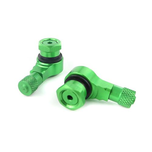 Tiges De Valve De Roue Avant Et Arrière De Moto Cnc,Résistantes À 90 °,11.3mm,Adaptées À Kawasaki Zzr400 Zzrfemale Zzr1400 Zzr1200 - Type Green
