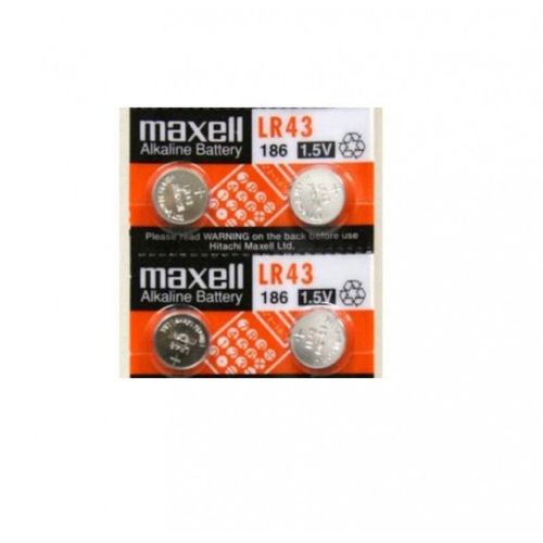 4 piles Maxell LR43 AG12