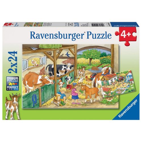 Puzzle Puzzles 2x24 P - Le Bonheur À La Ferme