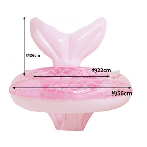 Rooxin-Bouée Circulaire De Natation Flamant Rose Pour Bébé,Anneau De Natation Avec Parasol,Siège Flottant,Jouets De Fête Pour La Plage D'été - Type Mermaid Trouser