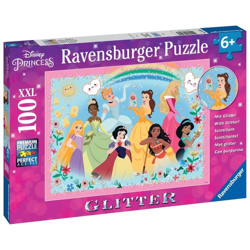 Puzzle Puzzle 100 P Xxl - Fortes, Belles Et Courageuses / Disney Princesses (Collection Paillettes)