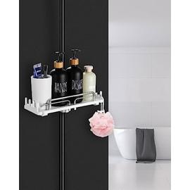 Etagère salle de bain sans percage étagère de rangement de douche en  aluminium avec barre tour