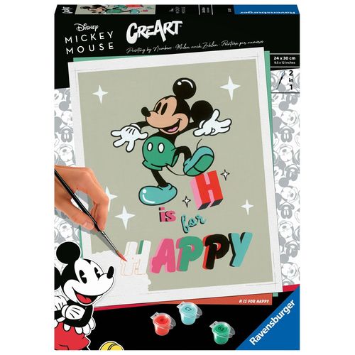 Artistique Creart - 24x30 Cm - H Is For Happy / Mickey Mouse