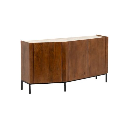 Buffet En Bois Marron 140 Cm