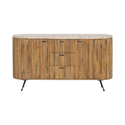 Buffet En Bois Marron 160 Cm