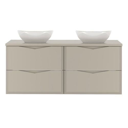 Meuble Double Vasque Stratifiés Beige