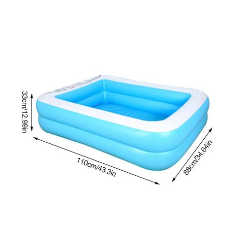 Piscine gonflable rectangulaire en PVC pour enfants,baignoire de pataugeoire épaisse,sports d'intérieur,extérieur,été,2021,110 cm,128 cm,155cm - Type 110CM #A