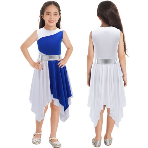 Robe De Danse Sans Manches Pour Enfants,Tenue De Fête Pour Filles,Costume De Performance Sur Scène Lyrique