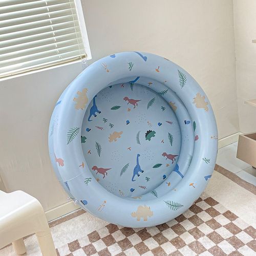 Ins-Piscine Gonflable D'été À Rayures Rétro Pour Bébé,Baignoire Ronde Épaisse Pour La Maison,Piscine À Balles Océarabes Pour L'intérieur Et L'extérieur - Type Blue 120