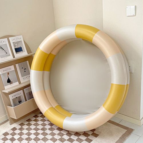 Ins-Piscine Gonflable D'été À Rayures Rétro Pour Bébé,Baignoire Ronde Épaisse Pour La Maison,Piscine À Balles Océarabes Pour L'intérieur Et L'extérieur - Type Huang 120