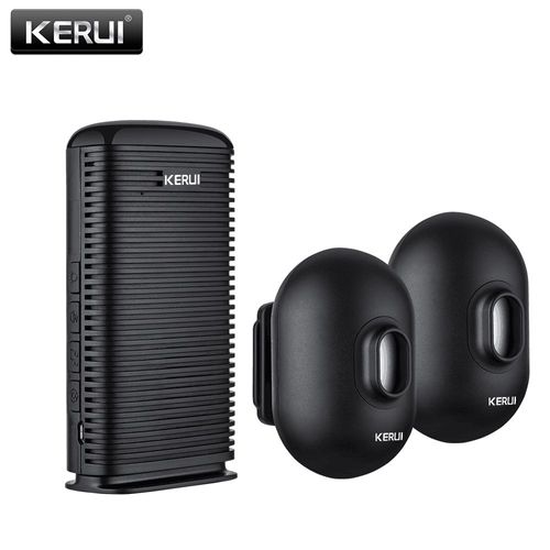 KERUI DW9 alarme de sécurité sans fil pour allée,détecteur de mouvement PIR étanche,pour Garage,bienvenue,système d'alarme anti-cambrioleur,patrouille - Type Driveway Alarm-KIT2