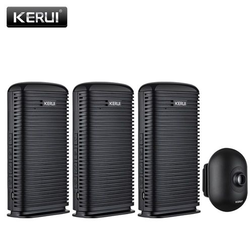 KERUI DW9 alarme de sécurité sans fil pour allée,détecteur de mouvement PIR étanche,pour Garage,bienvenue,système d'alarme anti-cambrioleur,patrouille - Type Driveway Alarm-KIT6