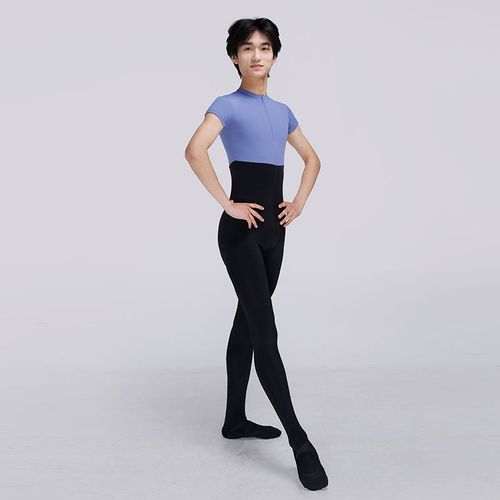 Speerise-Unitard À Col Roulé Noir Pour Hommes,Costume De Batterie De Ballet,Vêtements De Danse Sans Pieds,Manches Longues,Ique Dex,Pleine Longueur,Unisexe