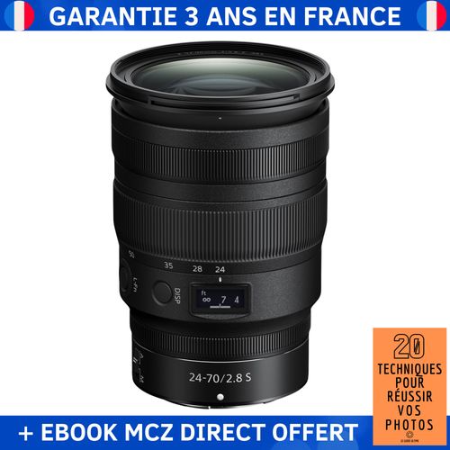 Nikon Z 24-70mm F2.8 S + Ebook '20 Techniques pour Réussir vos Photos' - Objectif Nikon Z