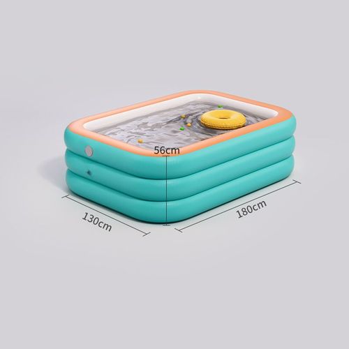Piscine gonflable en PVC durable facile à installer pour s'amuser en famille,parfaite pour les fêtes aquatiques dans l'arrière-cour - Type Blue1.8m