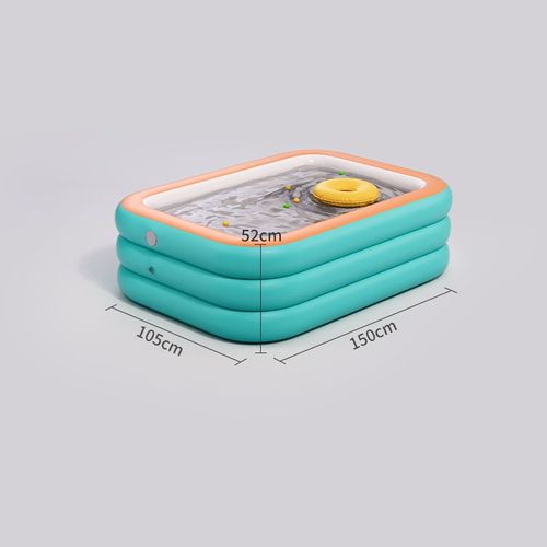 Piscine gonflable en PVC durable facile à installer pour s'amuser en famille,parfaite pour les fêtes aquatiques dans l'arrière-cour - Type Blue-1.5m