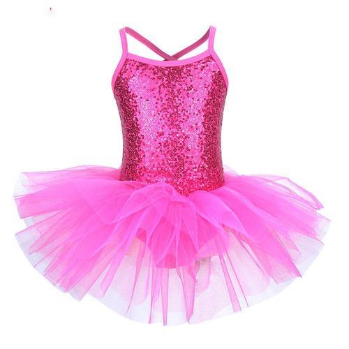 Costume De Ballerine À Paillettes Pour Fille,Robe À Fleurs,Vêtements De Brev,Justaucorps De Ballet,Tutu De Patinage