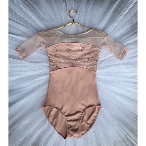 Justaucorps De Ballet À Manches Moyennes Pour Adultes,Justaucorps De Ballet Élégant,Combinaison D'équipe De Danse Pour Femmes,Haute Qualité
