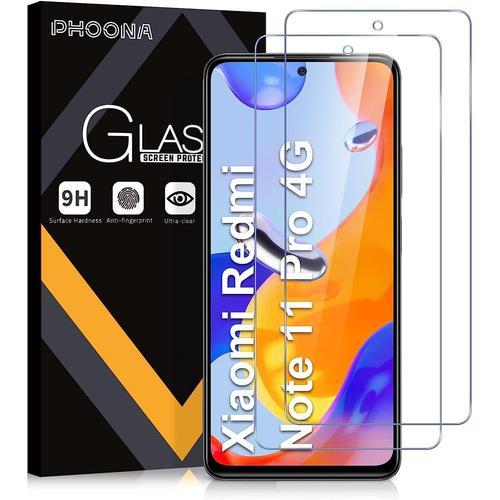 Lot De 2 Verre Trempé Pour Xiaomi Redmi Note 11 Pro Redmi Note 11 Pro 5g Dureté 9h Glass Anti Rayures Sans Bulles Haute Définition Film Protection Écran Pour Redmi Note 11 Pro 4g/5g