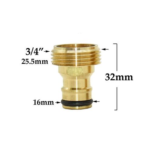 1/2 ''5/8"" 3/4 ''1'' tuyau en laiton connecteur rapide raccord d'arrêt d'eau filetage de cuivre raccord de robinet adaptateur de pistolet d'arrosage de jardin - Type C