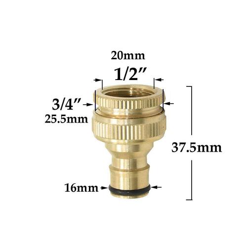 1/2 ''5/8"" 3/4 ''1'' tuyau en laiton connecteur rapide raccord d'arrêt d'eau filetage de cuivre raccord de robinet adaptateur de pistolet d'arrosage de jardin - Type F