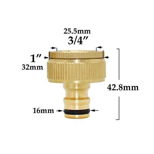 1/2 ''5/8"" 3/4 ''1'' tuyau en laiton connecteur rapide raccord d'arrêt d'eau filetage de cuivre raccord de robinet adaptateur de pistolet d'arrosage de jardin - Type G