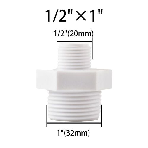 Joint coudé à filetage mâle et femelle en PVC,outil de réparation de connecteur de tuyau d'eau précieuse,chemin égal,Beverer Fish,1/2 "",3/4"",1"" - Type E