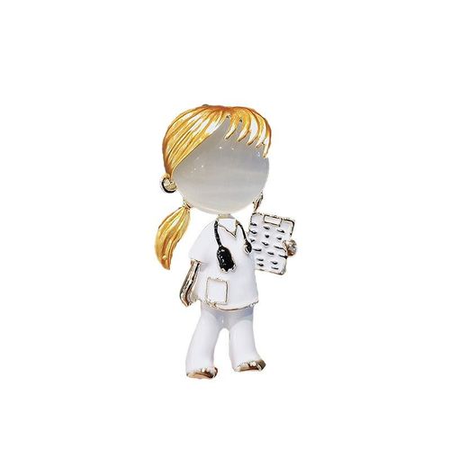 Blanc Ange Broche Anti-Marche Boucle Fixe Vêtements Chandail Costume Pinces