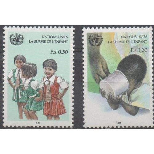 Nations Unies Timbres Survie De L' Enfant 1985