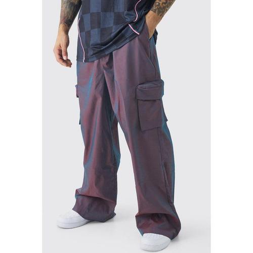 Pantalon Cargo Large Iridescent Homme - Violet - Xl, Violet