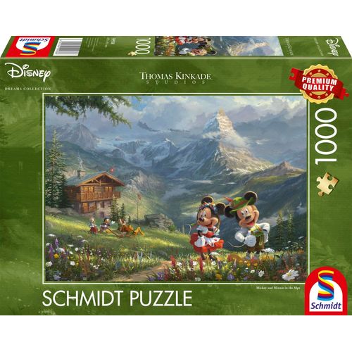 Puzzles Disney, Mickey Et Minnie Dans Les Alpes, 1000 Pcs