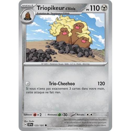 Carte Pokémon - Triopikeur D'alola - 123/191 - Ev8 Etincelles Déferlantes