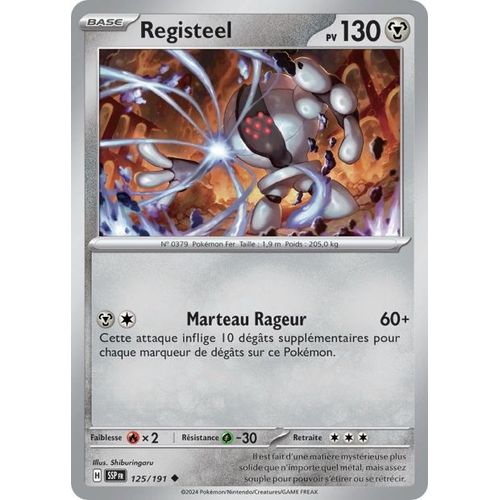 Carte Pokémon - Registeel - 125/191 - Ev8 Etincelles Déferlantes