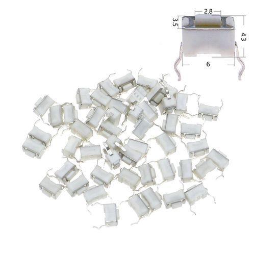 Micro-interrupteur tactile à bouton-poussoir assressenti,télécommande de voiture,interrupteurs tactiles,mini interrupteur de Cristal du cuir chevelu,prédire,bricolage - Type 3x6x4.3 50pcs #B