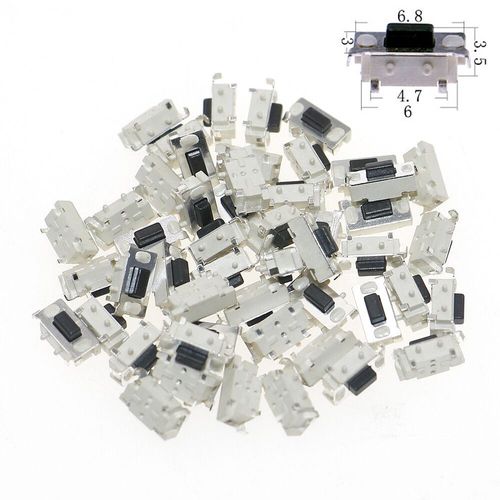 Micro-interrupteur tactile à bouton-poussoir assressenti,télécommande de voiture,interrupteurs tactiles,mini interrupteur de Cristal du cuir chevelu,prédire,bricolage - Type 3x6x3.5 50pcs #B