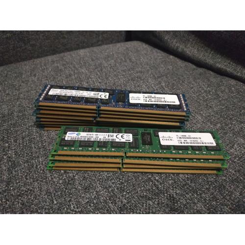 Lot de 12 barrettes de RAM 16Go pour serveur - DDR3 -1866Mhz ECC - ATTENTION : ceci est une mémoire spécifique pour les serveurs ! Ne convient pour un PC standard !