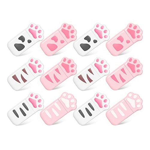 Bande Correctrice Patte De Chat Au Lait 12 Pièces, Bande Correctrice Décorative Mignonne, Fournitures Scolaires, Écriture Pour Enfants Élèves