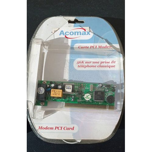 Carte PCI Modem ACOMAX 56k sur prise téléphone classique