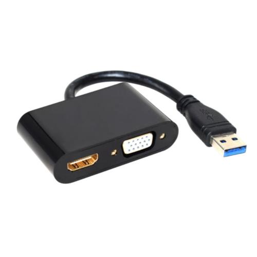 Convertisseur VGA compatible USB 3.0 vers HDMI, adaptateur de câble HD 1080P pour PC TV TV Box notebook projecteur Windows 7/8/10