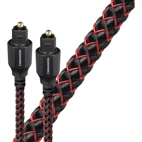 AudioQuest Cinnamon - Câble audio numérique (optique) - TOSLINK mâle pour TOSLINK mâle - 3 m - fibre optique - noir, rouge