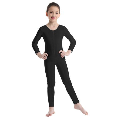 Tiaobug-Costume De Danse À Manches Longues Pour Enfants,Justaucorps Aqleotard,Costume De Batterie De Sport,Performance Sur Scène,Enfants,Filles