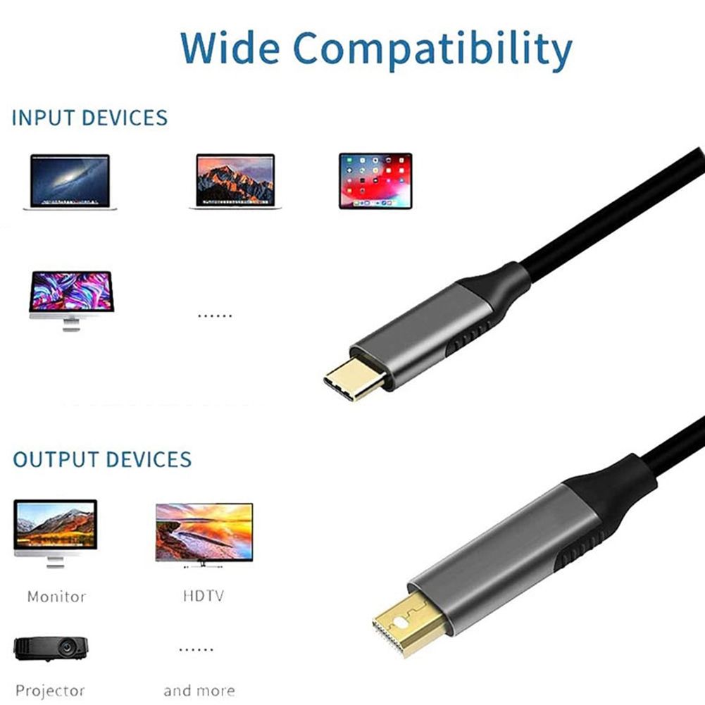 Cble convertisseur USB-C vers mini DP 4K 60Hz Type C(Thunde... - 2