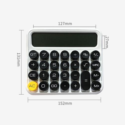 Calculatrice de bureau à 12 chiffres, grand écran LCD avec poignées en polymères coordonnants, bouton standard amovible pour bureau