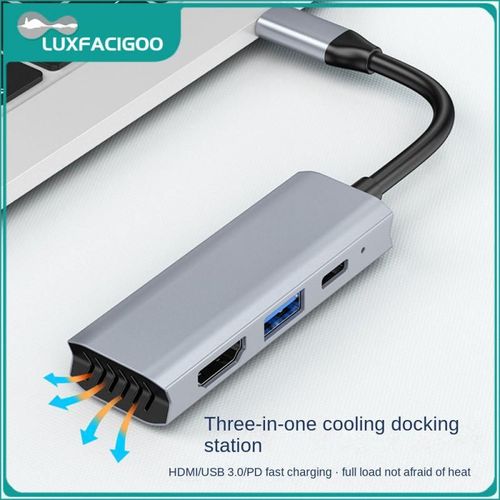 Airies d'ordinateur multifonctionnel 3 en 1, transmission haute vitesse, prolongateur USB 3.0, 5gbps, accessoires informatiques, convertisseur d'ordinateur portable 4k
