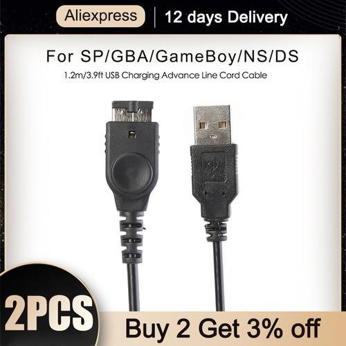 Câble De Chargement Usb Pour Nintendo Ds Nds Gba Sp Gbasp, 1.2m, 2 Pièces, Adaptateur D'alimentation En Plomb Pour Game Boy Advance Sp