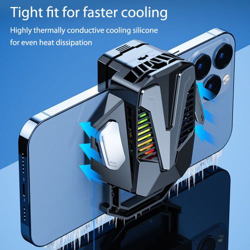 Ventilateur De Refroidissement Universel Pour Téléphone Portable, Radiateur De Jeu Rgb Turbo Hurricane, Dissipateur De Chaleur, Coloré, Pour Iphone/Samsung