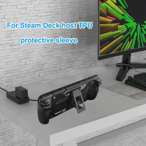 Juste De Protection Antichoc Pour Hôte, Boîtier Anti-Rayures, Boîtier Antidérapant Avec Support Rapide Pour Steam Deck, Tpu Pc, Housse Anti-Poussière